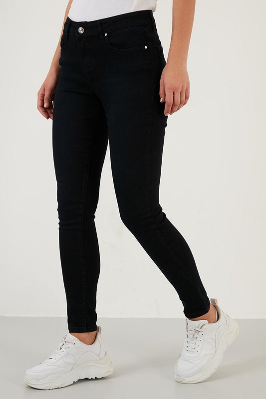 Cotton High Waist Skinny Fit Skinny Jeans 639ISABEL