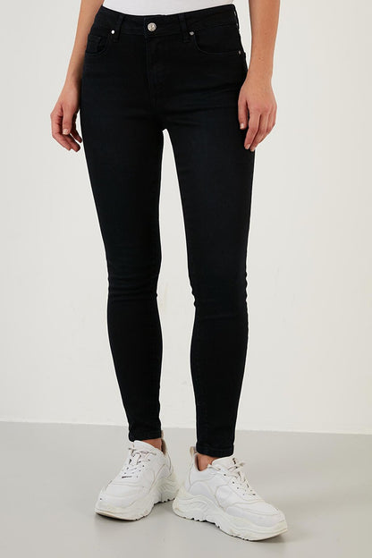 Cotton High Waist Skinny Fit Skinny Jeans 639ISABEL