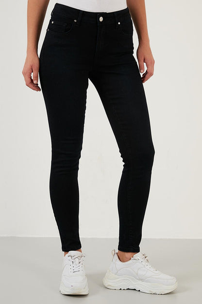 Cotton High Waist Skinny Fit Skinny Jeans 639ISABEL