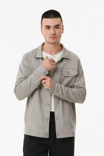 Suede Double Pocket Jacket