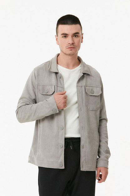 Suede Double Pocket Jacket