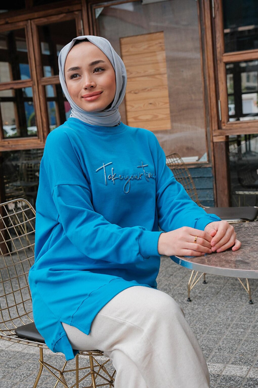 Women's Crew Neck Sweat Blue