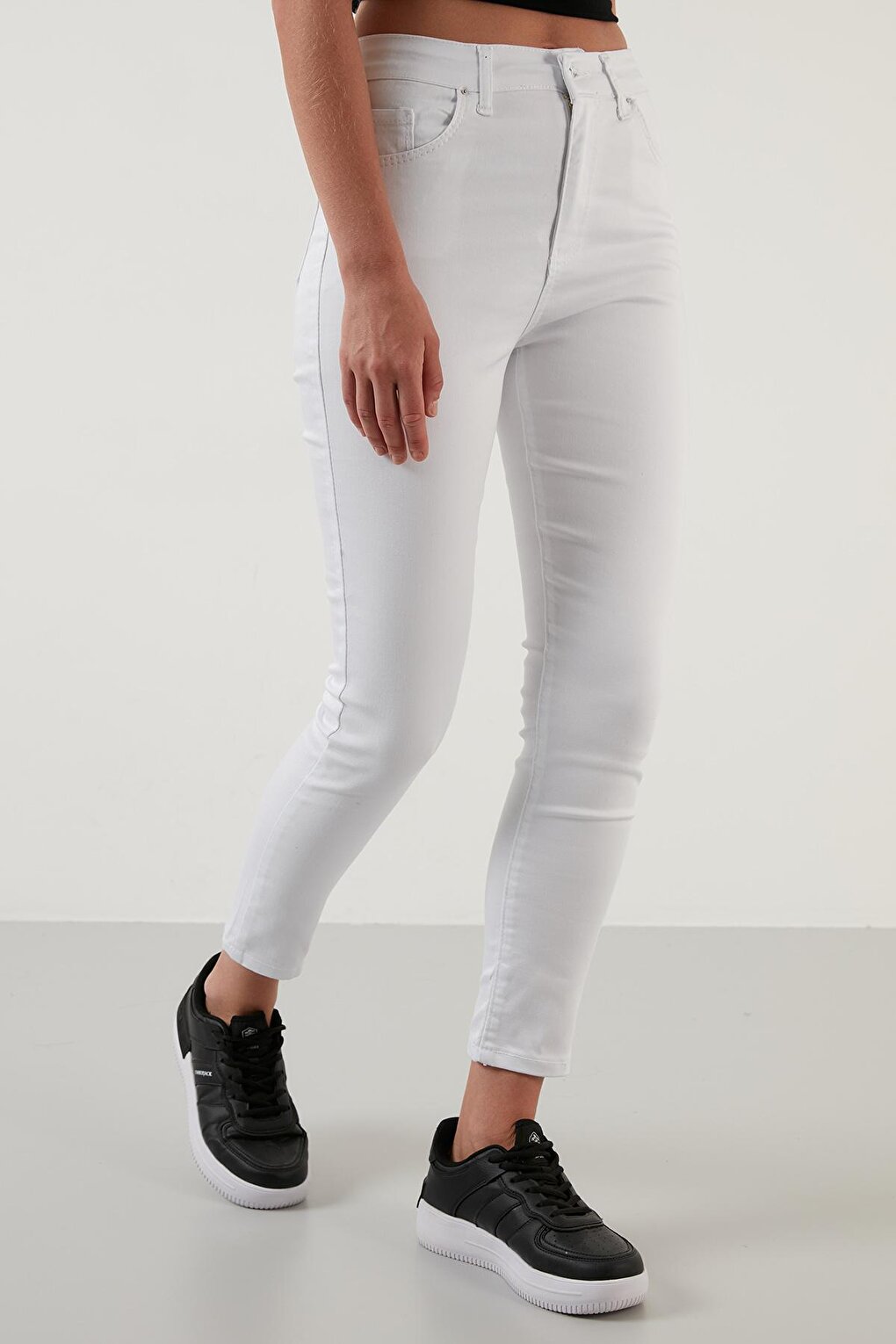 Cotton High Waist Skinny Fit Jeans 58717150