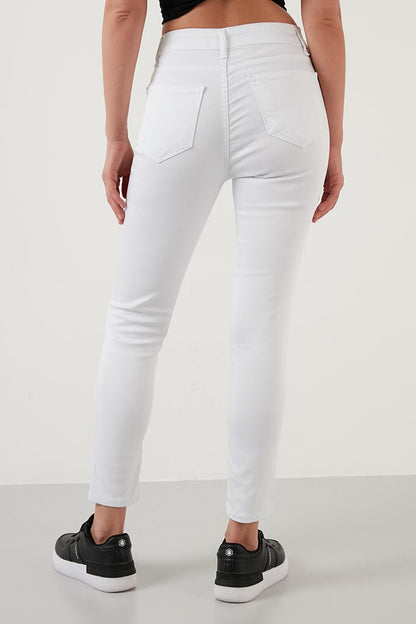 Cotton High Waist Skinny Fit Jeans 58717150