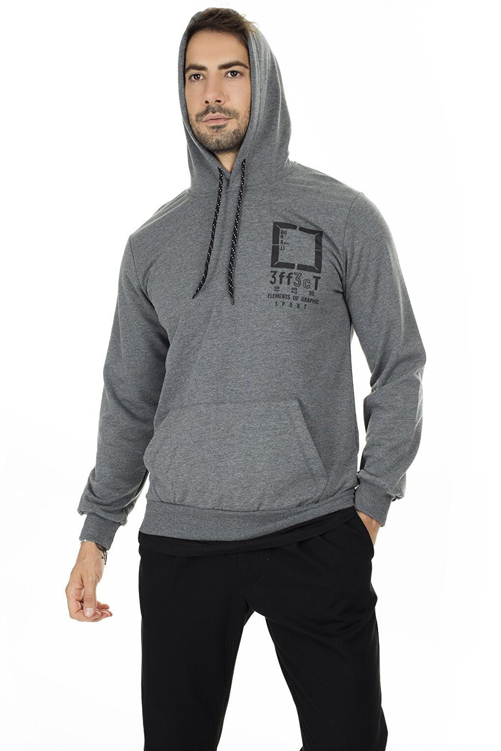 Printed Hooded Sweat 5413FF