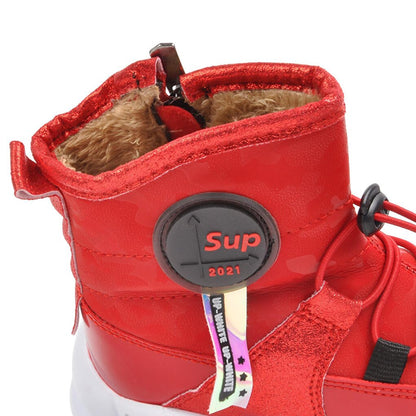 Red Fur Inside Unisex Children's Boots 7580-P