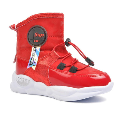 Red Fur Inside Unisex Children's Boots 7580-P