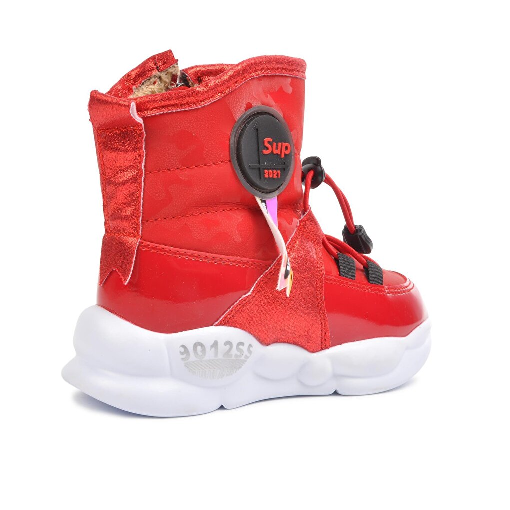 Red Fur Inside Unisex Children's Boots 7580-P