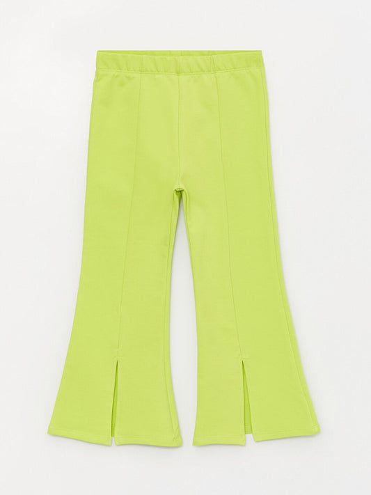 Girl's Slit and Elastic Waist Seasonal Trousers