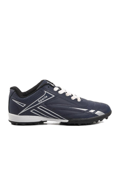 125 Navy Blue-Silver Unisex Astroturf Field Shoes