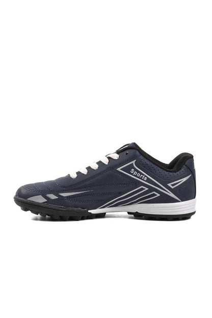 125 Navy Blue-Silver Unisex Astroturf Field Shoes