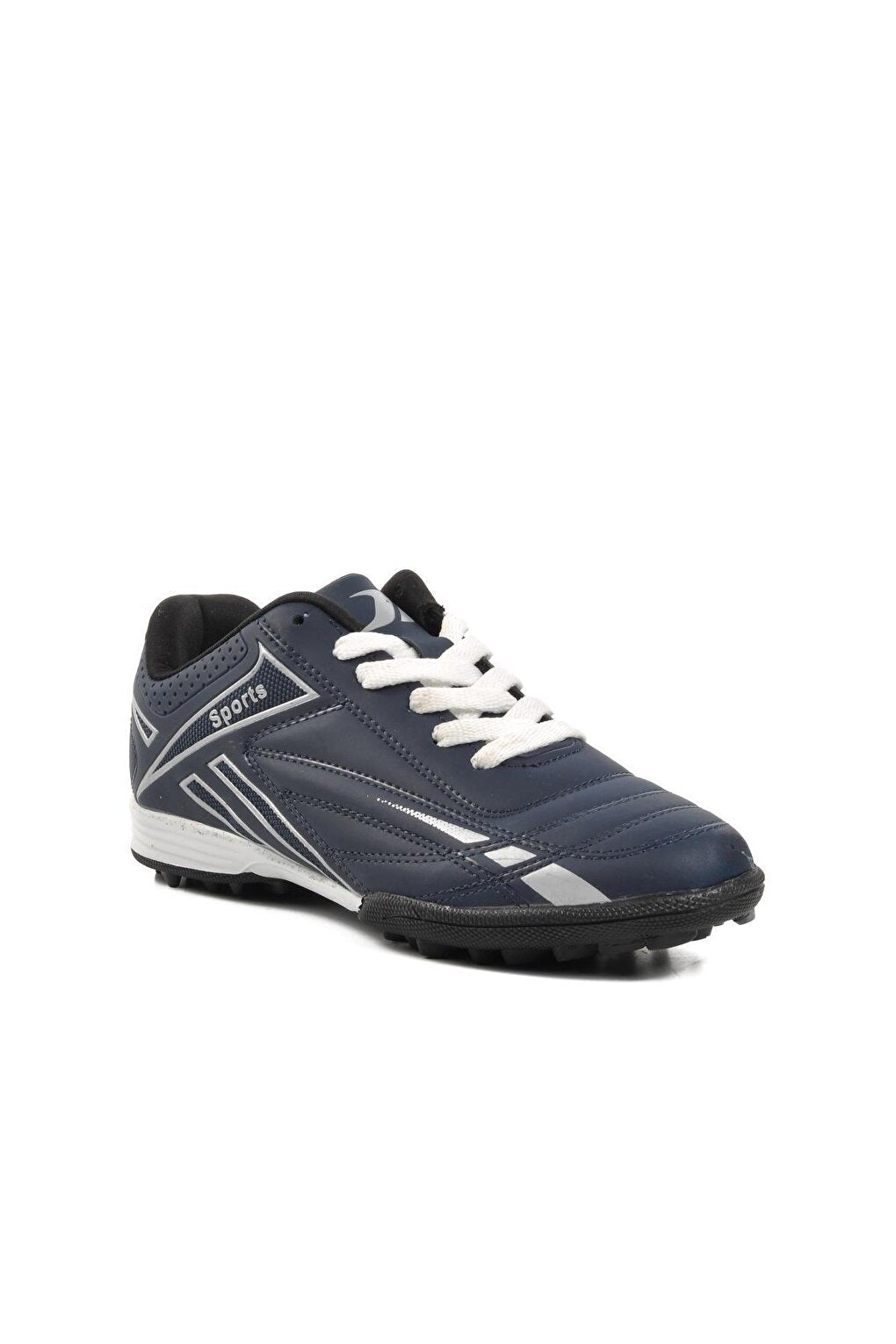 125 Navy Blue-Silver Unisex Astroturf Field Shoes