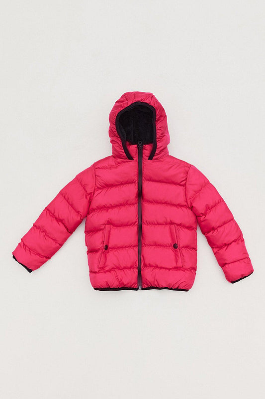 Unisex Kids Puffer Coat with Snap Pockets