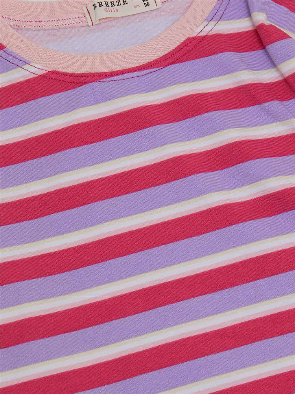 Girl's Long Sleeve T-Shirt Striped Mixed Color (Age 3-7)