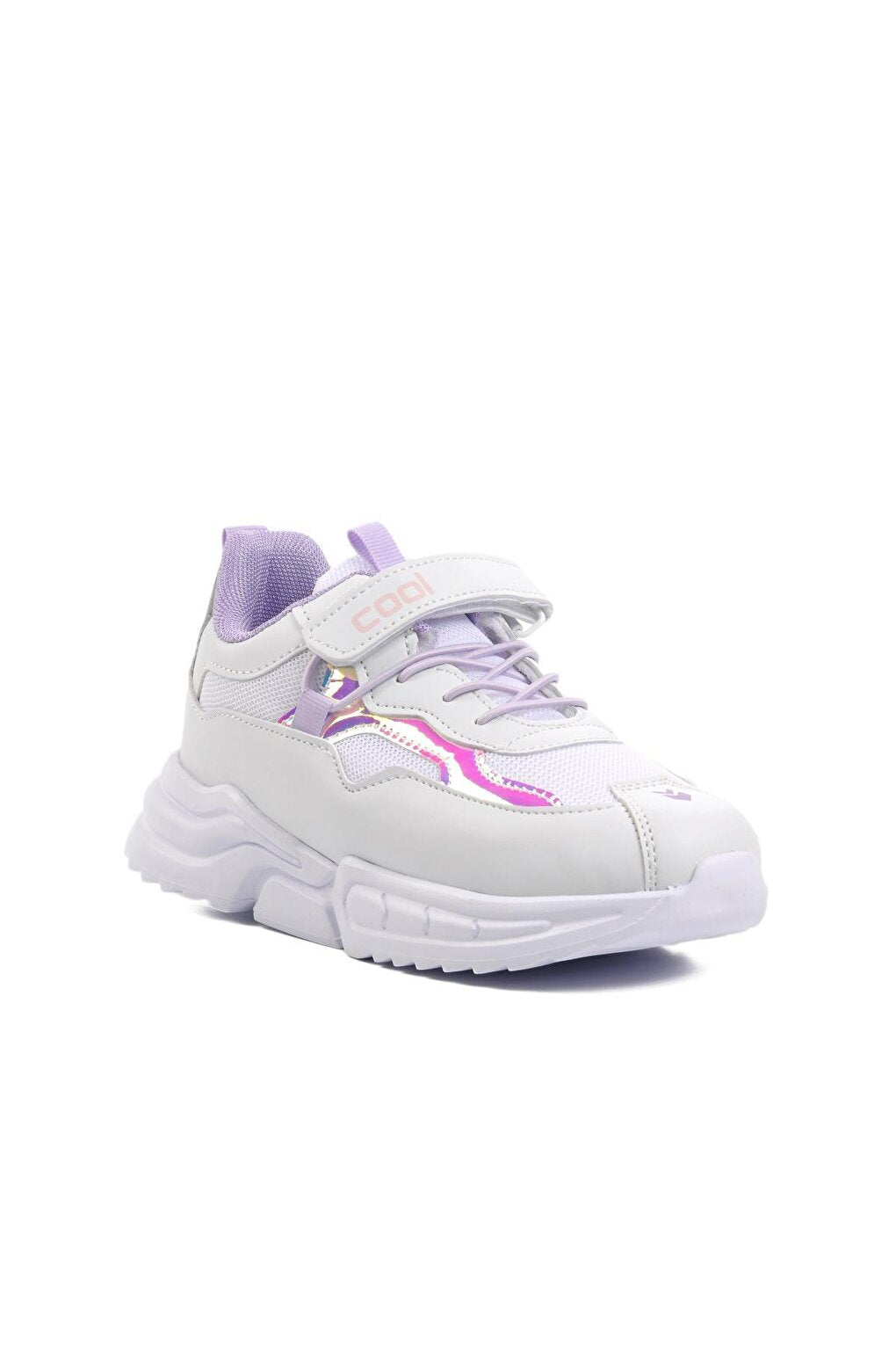 Zoom-F White-Silver Children's Sports Shoes