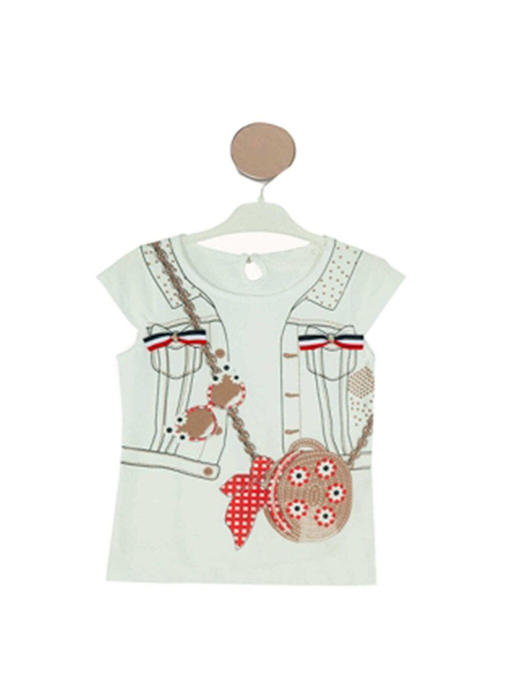 Girl's Watermelon Sleeve Vest and Bag Printed T-Shirt