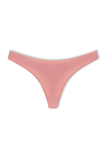 Cotton Heart Elastic Basic Thong Women's Panties