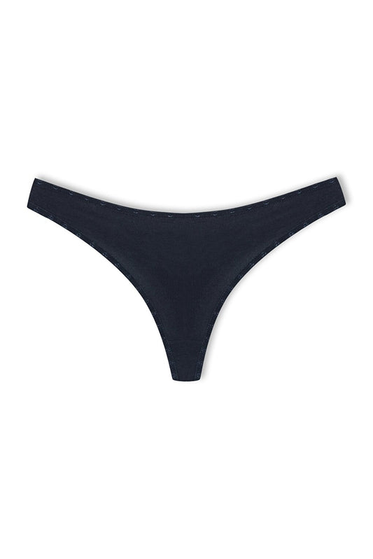 Cotton Heart Rubber Basic Thong Women's Panties