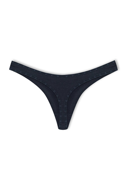 Cotton Heart Rubber Basic Thong Women's Panties