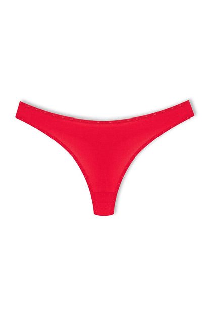 Cotton Heart Rubber Basic Thong Women's Panties