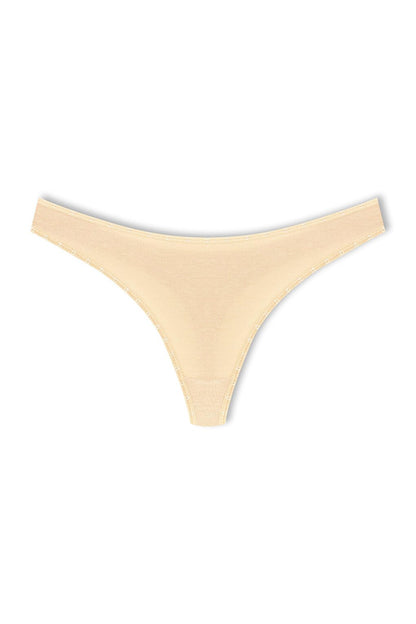 Cotton Heart Elastic Basic Thong Women's Panties