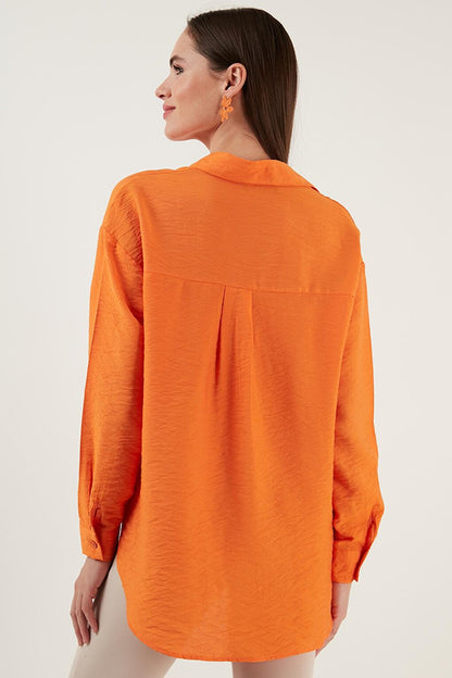 Comfortable Cut Long Back Loose Shirt 6058721