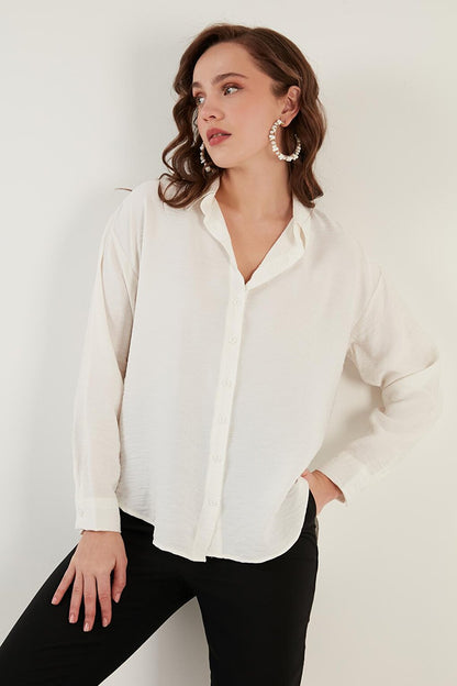 Comfortable Cut Long Back Loose Shirt 6058721