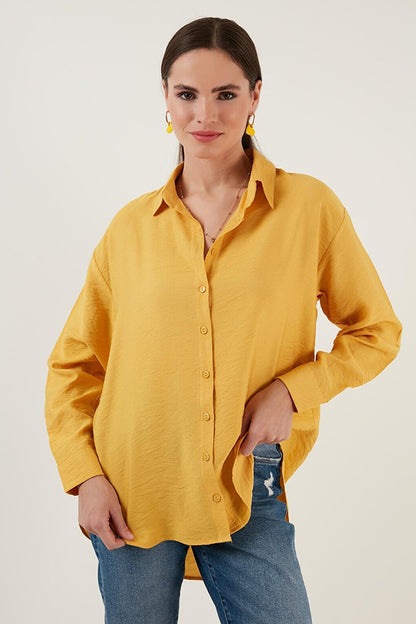 Comfortable Cut Long Back Loose Shirt 6058721