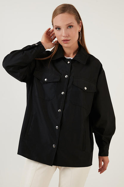 Oversize Pocketed Winter Shirt Jacket 6058385