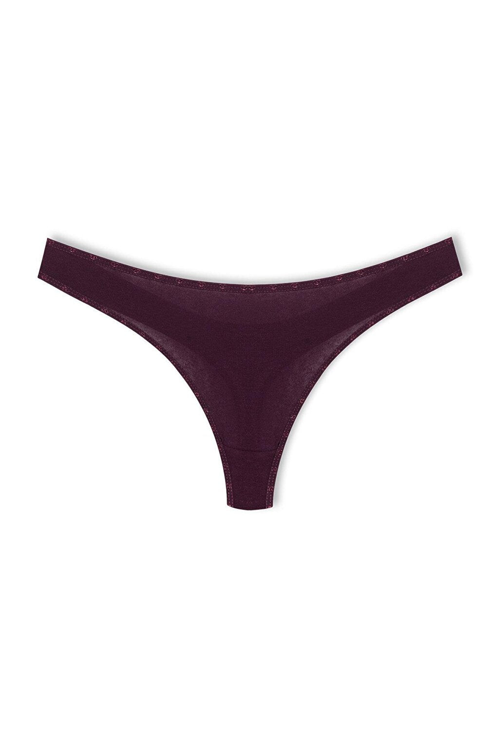 Cotton Heart Rubber Basic Thong Women's Panties