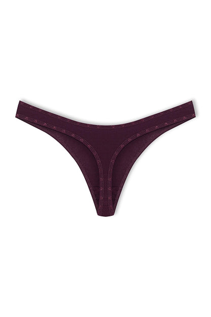 Cotton Heart Rubber Basic Thong Women's Panties