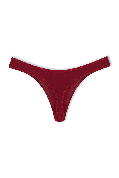 Cotton Heart Rubber Basic Thong Women's Panties