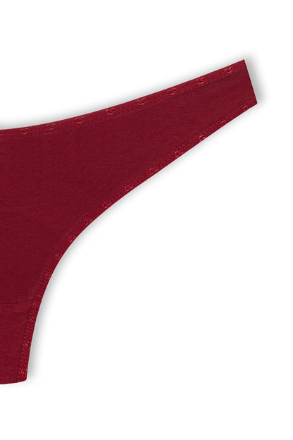 Cotton Heart Rubber Basic Thong Women's Panties