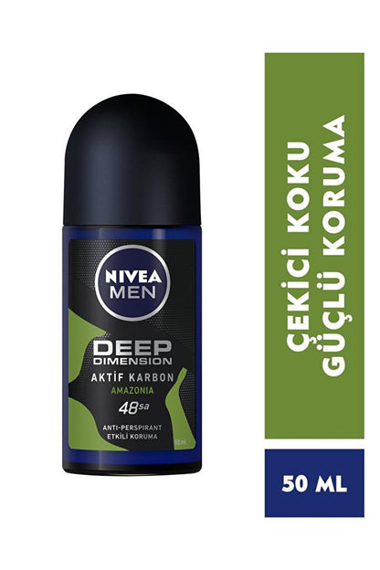 Men's Roll On Deodorant Deep Dimension Amazonia, 48 Hours Anti-Perspirant Protection 50 ml