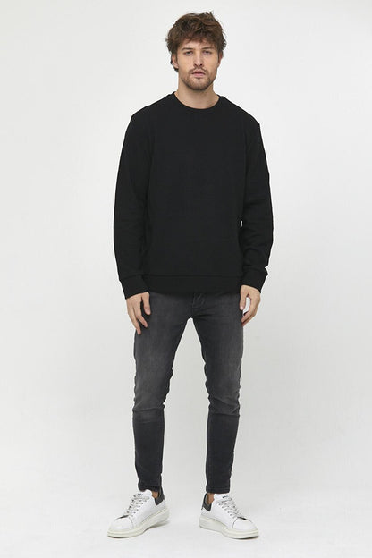 Men's Crew Neck Regular Fit Thin Sweatshirt SPR 20K30