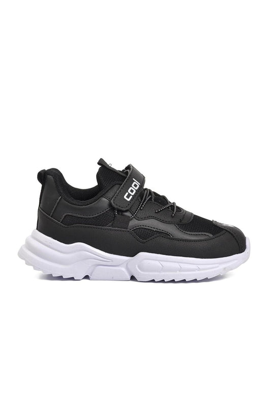 Zoom-F Black Mesh Children's Sports Shoes