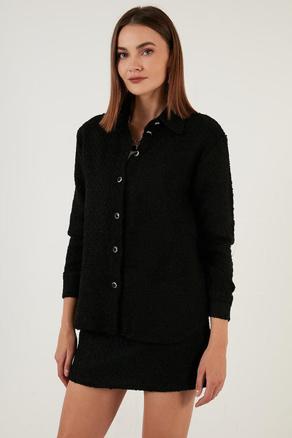 Cotton Oversize Tweed Shirt 42190503