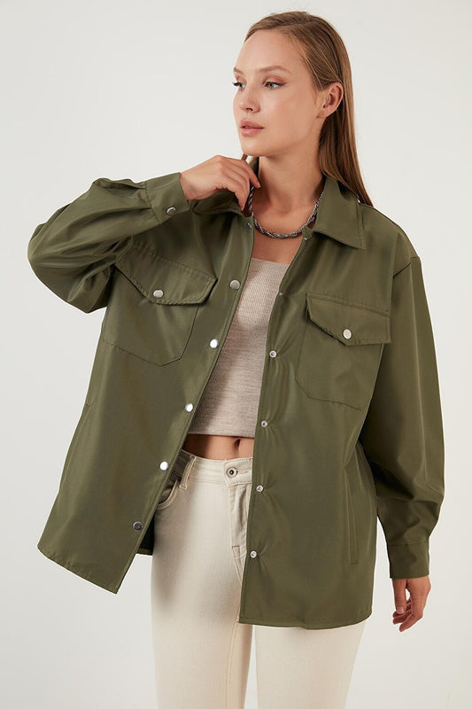 Oversize Pocketed Winter Shirt Jacket 6058385