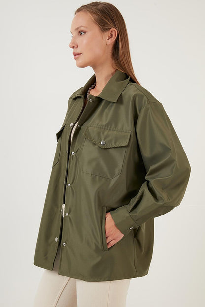 Oversize Pocketed Winter Shirt Jacket 6058385