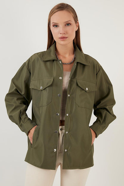 Oversize Pocketed Winter Shirt Jacket 6058385