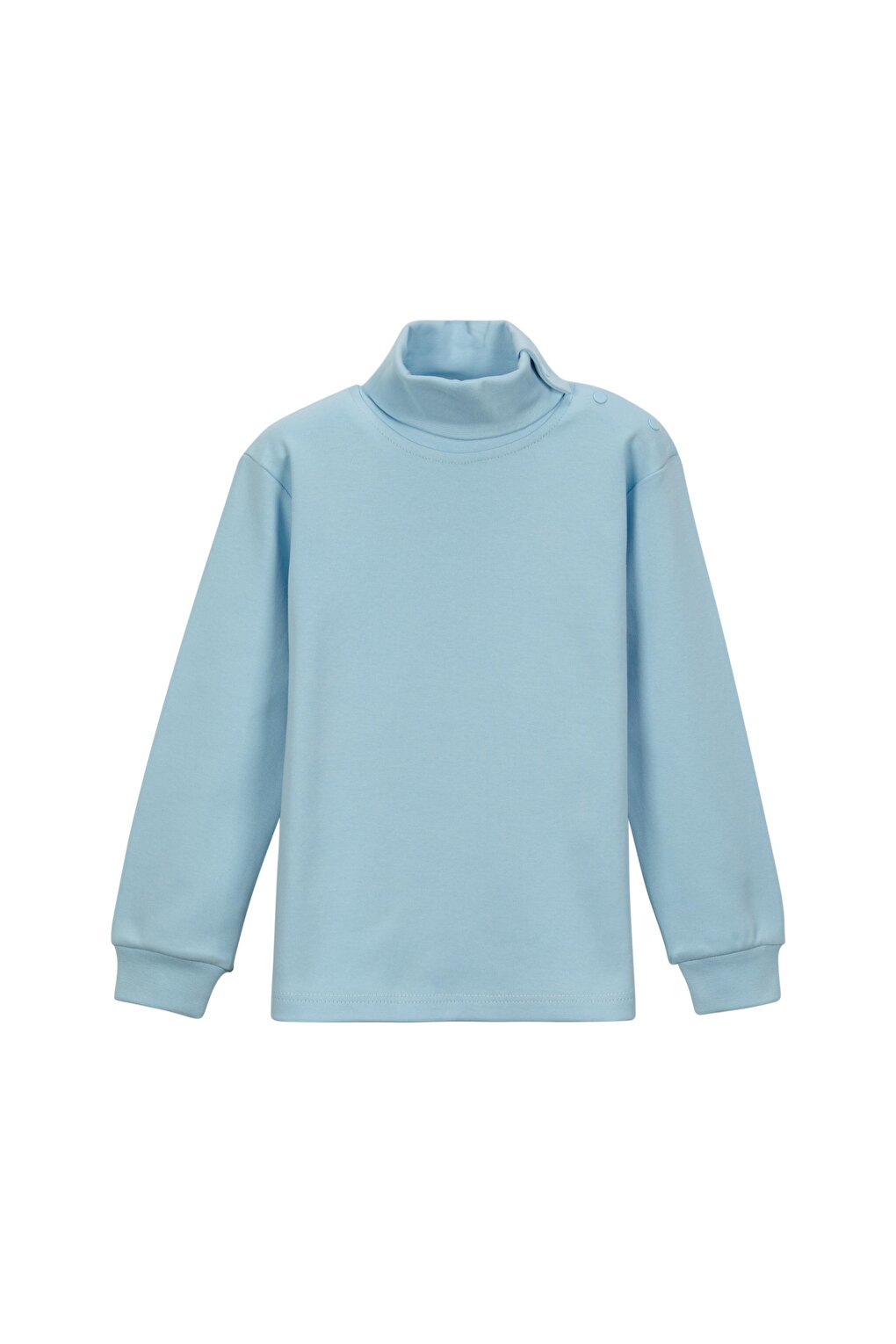 Baby Blue Girl's Full Fisherman Long Sleeve Snap T-Shirt