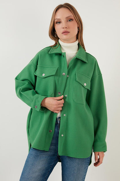 Double Pocket Oversize Thick Shirt Jacket 42190778