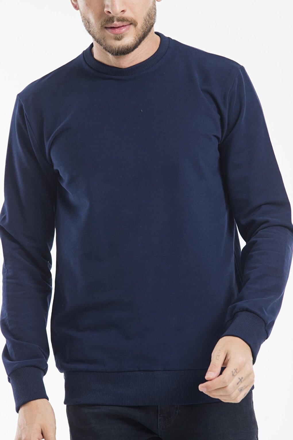 Men's Crew Neck Regular Fit Thin Sweatshirt SPR 20K30