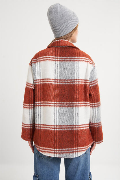 Brick Check Stitched Thin Jacket