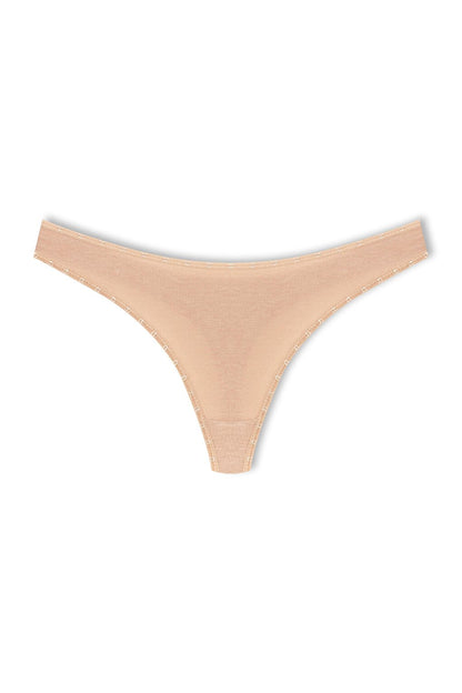 Cotton Heart Rubber Basic Thong Women's Panties