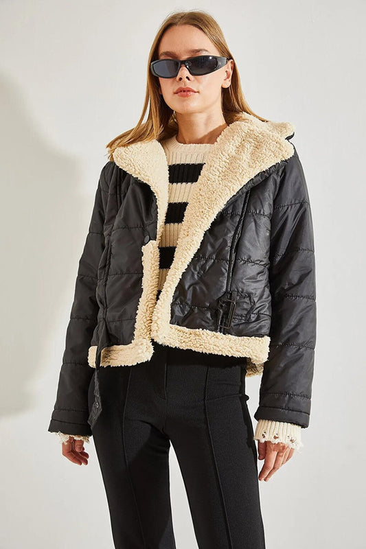 Women's Plush Quilted Coat