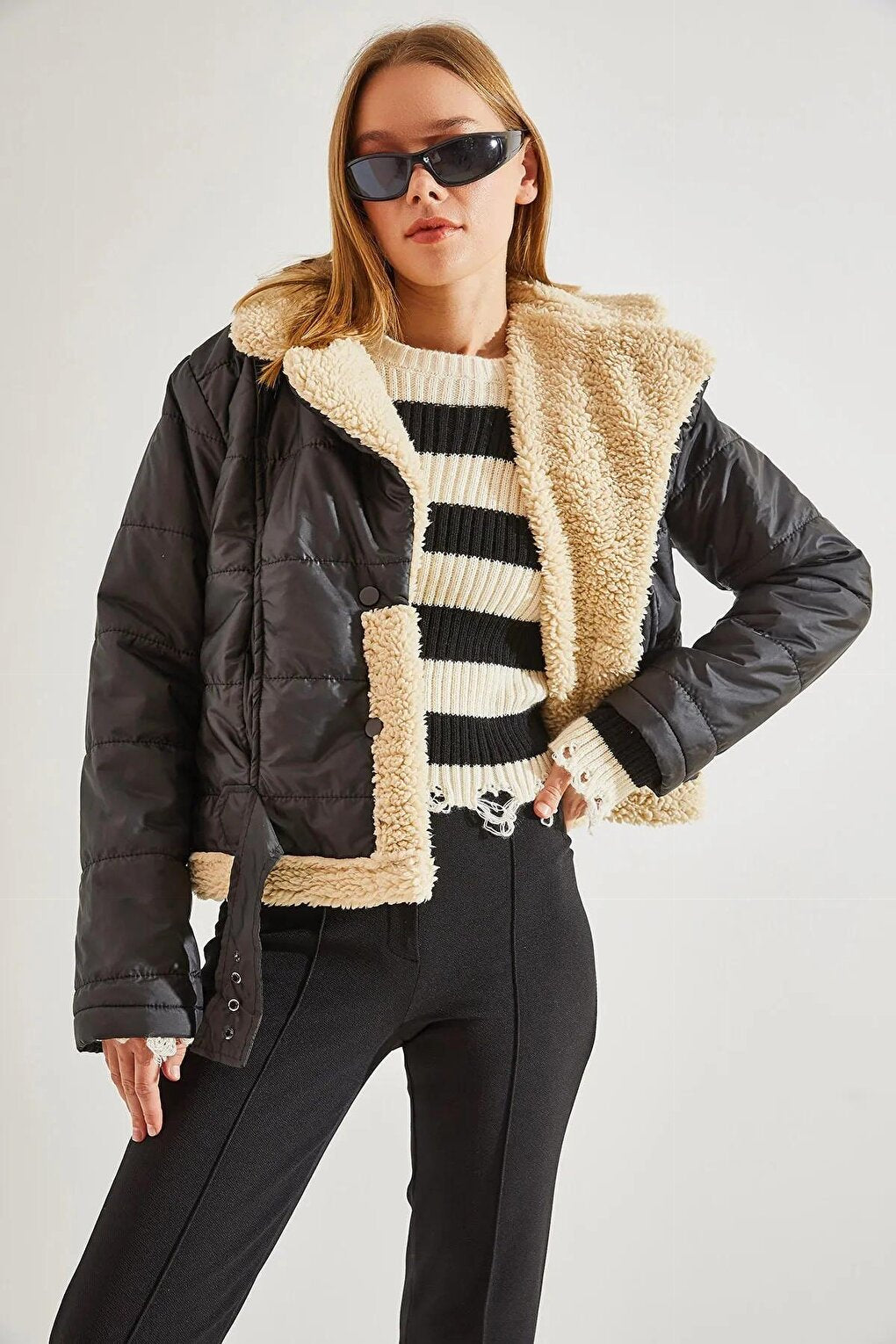 Women's Plush Quilted Coat