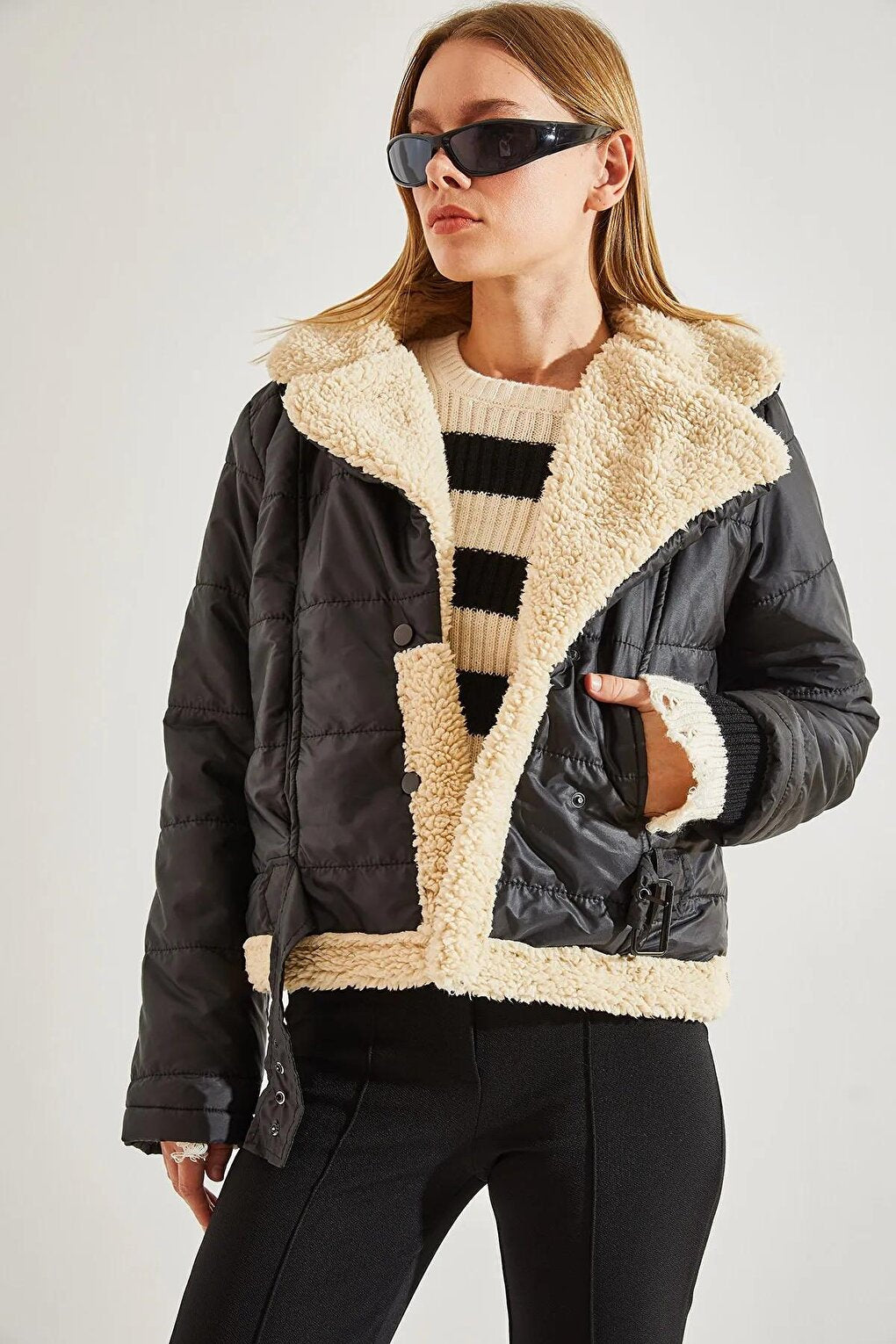 Women's Plush Quilted Coat