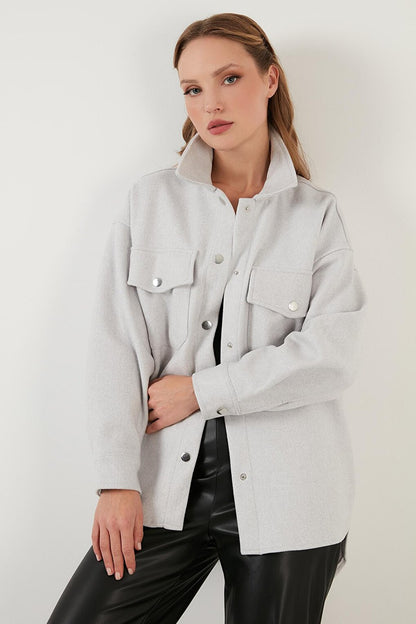 Double Pocket Oversize Thick Shirt Jacket 42190778