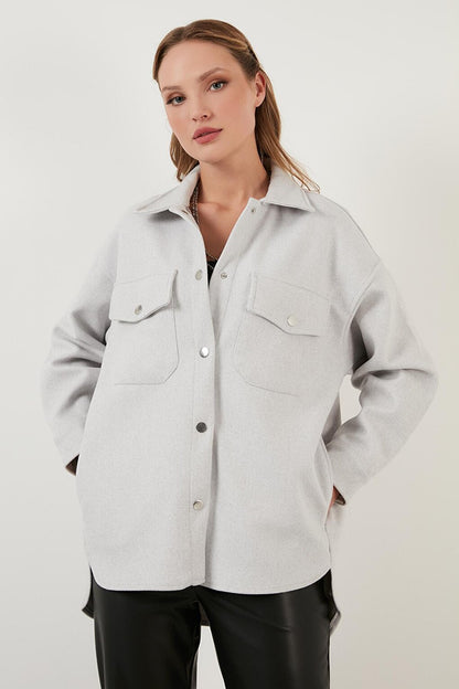 Double Pocket Oversize Thick Shirt Jacket 42190778